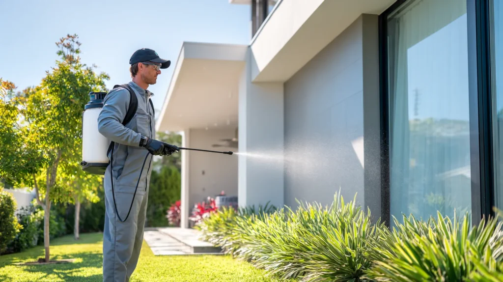 Licensed technician providing expert pest control services in Minto for residential properties.
